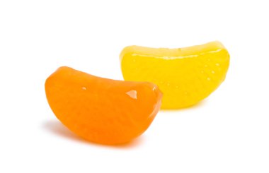 beyaz zemin üzerinde izole meyve şekeri