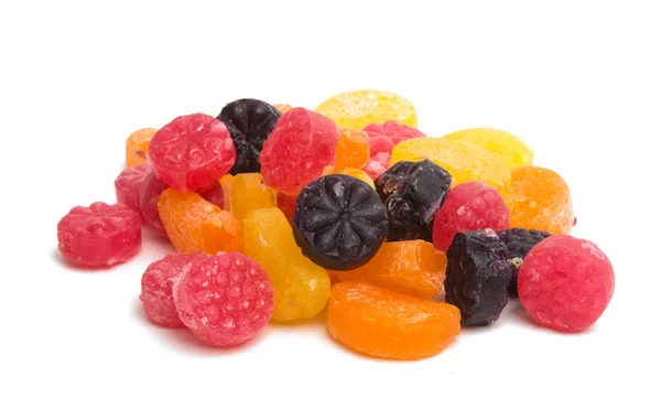 Fruit Candy Elszigetelt Fehér Háttér — Stock Fotó