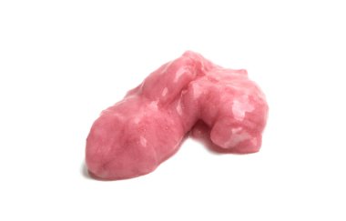 Beyaz arka plan üzerinde izole sakız pembe