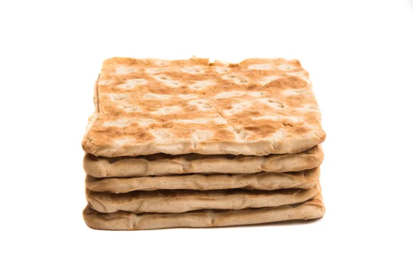 Sandwich Brot Geïsoleerd Witte Achtergrond — Stockfoto