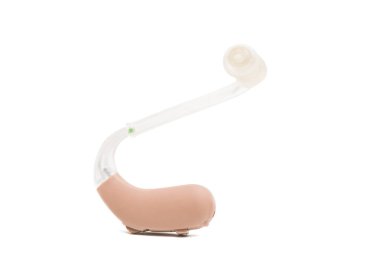 Beyaz arka plan üzerinde izole işitme