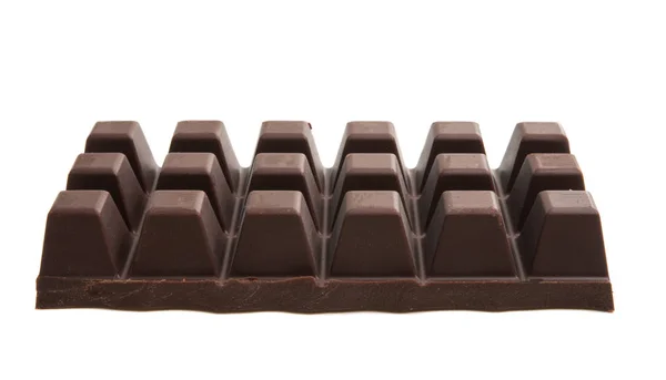 Černá Čokoláda Izolované Bílém Pozadí — Stock fotografie