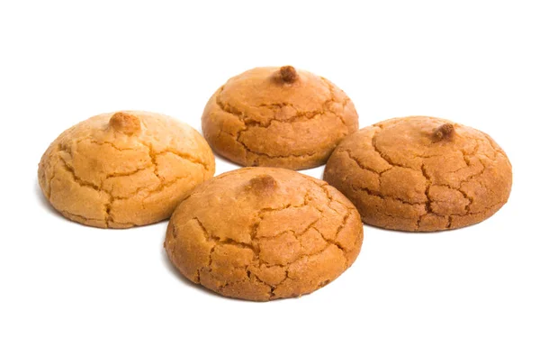 Galletas Nuez Aisladas Sobre Fondo Blanco — Foto de Stock