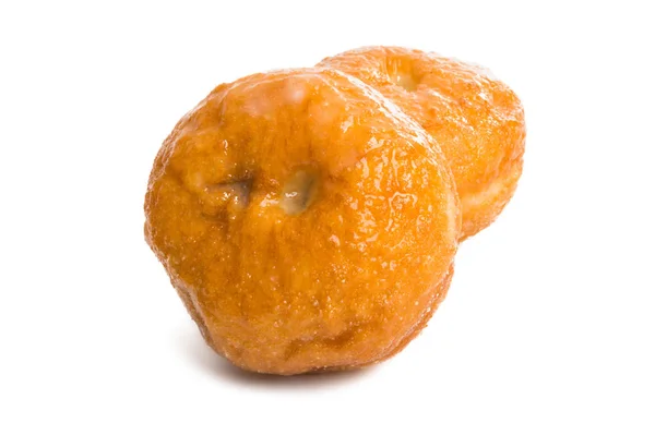Donuts Med Fyllning Som Isolerad Vit Bakgrund — Stockfoto