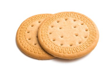 Beyaz arka plan üzerinde izole bisküvi