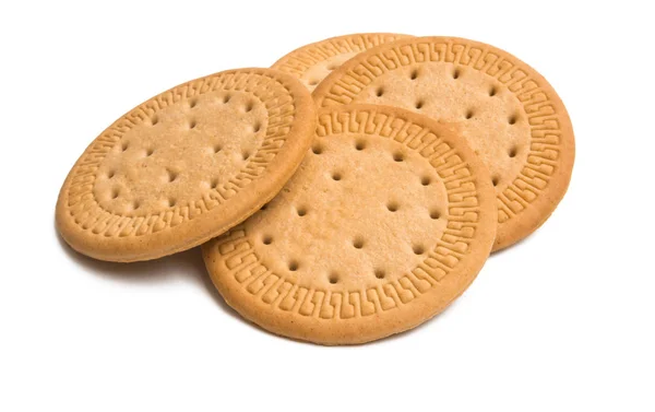 Biscoitos Isolados Sobre Fundo Branco — Fotografia de Stock
