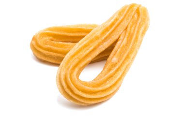 Beyaz arka plan üzerinde izole kızarmış pasta