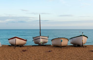 İspanyolca kıyısında günbatımı