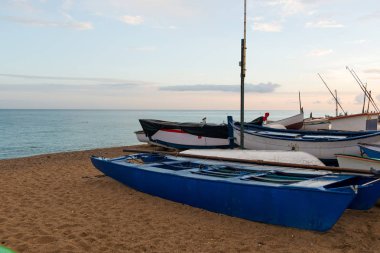 İspanyolca kıyısında günbatımı