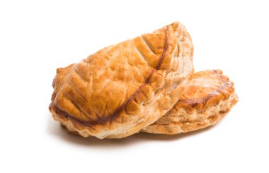 Beyaz arka plan üzerinde izole Fransız hamur işleri