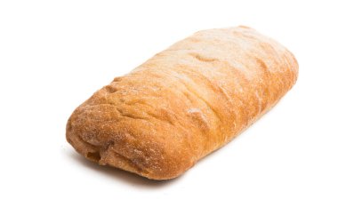ciabatta beyaz arkaplanda izole edildi