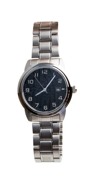 白い背景で隔離のメンズ腕時計 — ストック写真