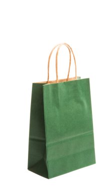 beyaz arkaplanda izole edilmiş kağıt torbalar