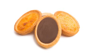 Beyaz arka plan üzerinde izole Çikolata dolgulu bisküvi