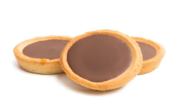 Koekjes Met Chocolade Vulling Geïsoleerd Witte Achtergrond — Stockfoto