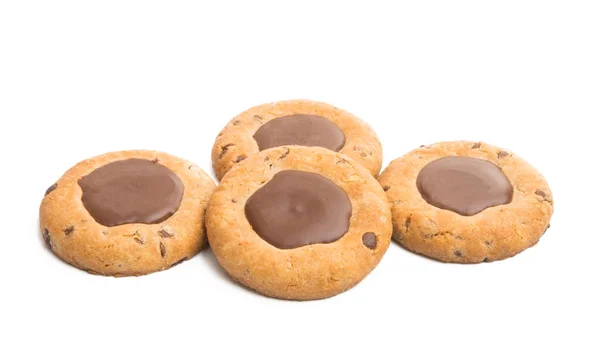 威化饼干巧克力灌装在白色背景上孤立 — 图库照片