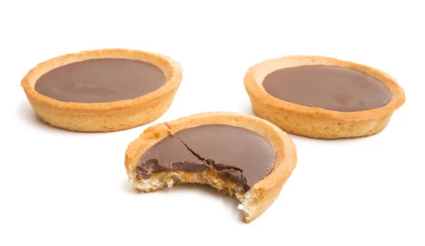 Kekse Mit Schokoladenfüllung Isoliert Auf Weißem Hintergrund — Stockfoto