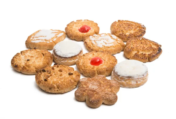 Španělské Soubory Cookie Izolovaných Bílém Pozadí — Stock fotografie