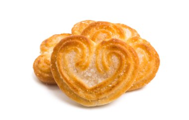 Beyaz arka plan üzerinde izole puf kalpler