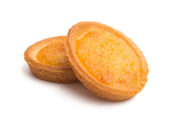 Koekjes Met Jam Geïsoleerd Witte Achtergrond — Stockfoto