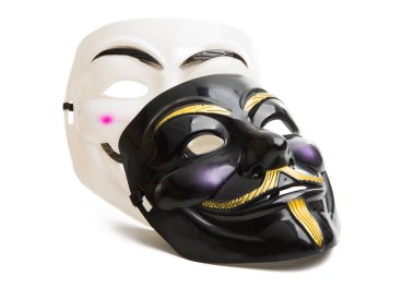 isimsiz maske beyaz arkaplanda izole