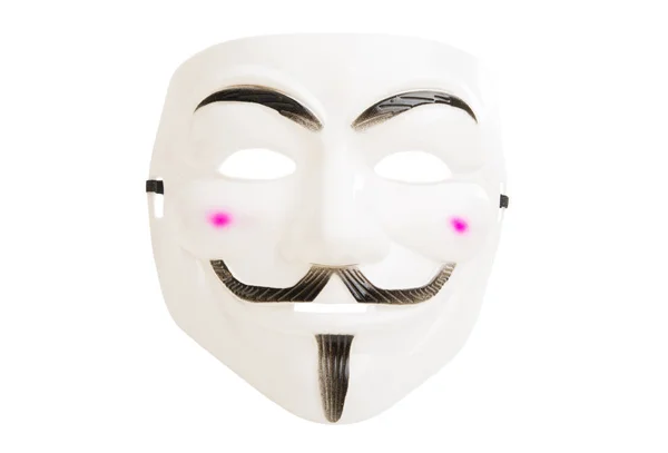Anoniem Masker Geïsoleerd Witte Achtergrond — Stockfoto