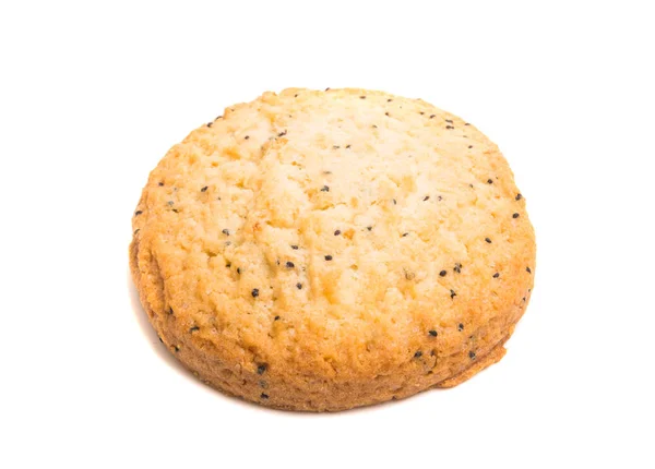 Kekse Mit Mohn Isoliert Auf Weißem Hintergrund — Stockfoto