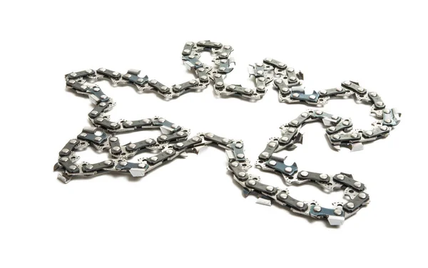 Electric Saw Chain Isolated White Background — Stock Photo, Image