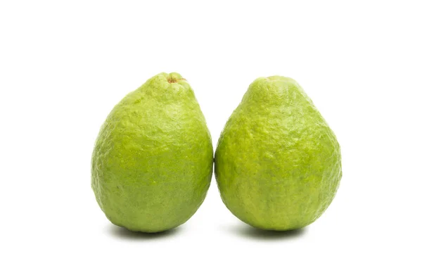 Guava Verde Isolata Sfondo Bianco — Foto Stock