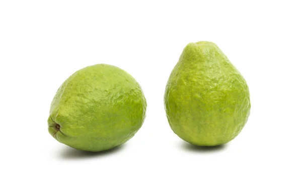 Guava Verde Isolata Sfondo Bianco — Foto Stock