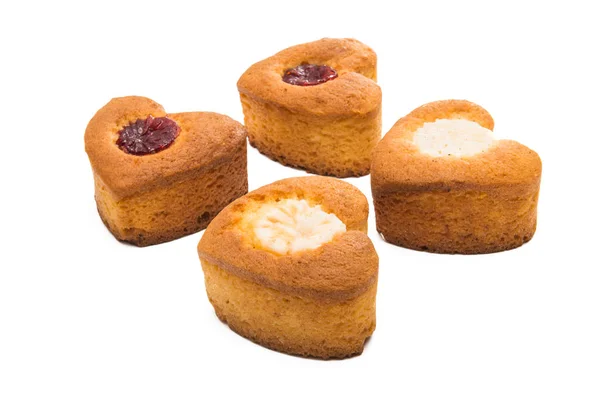 Muffins Geïsoleerd Witte Achtergrond — Stockfoto