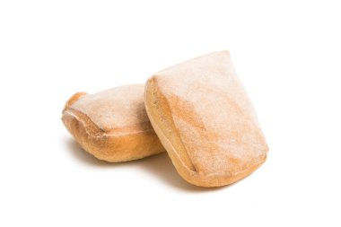 ciabatta beyaz arkaplanda izole edildi