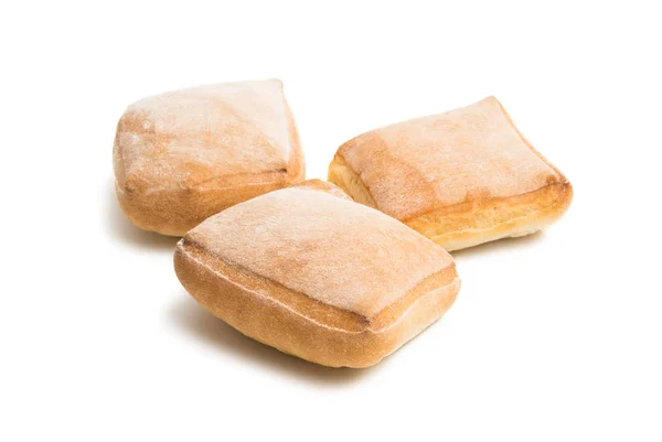 Ciabatta Isolata Sfondo Bianco — Foto Stock