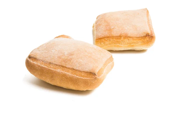 Ciabatta Isolata Sfondo Bianco — Foto Stock