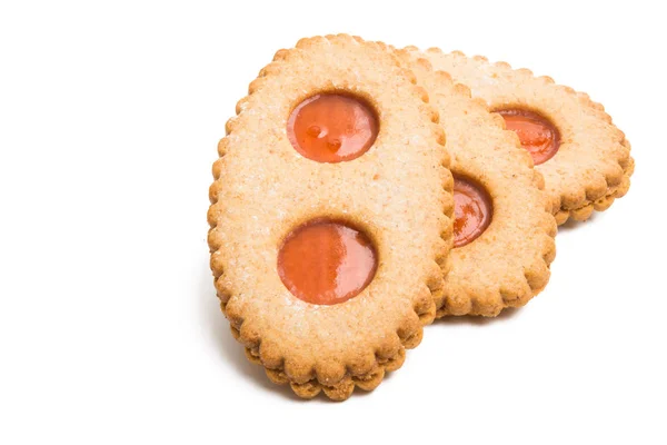 Shortbread Cookies Isoliert Auf Weißem Hintergrund — Stockfoto