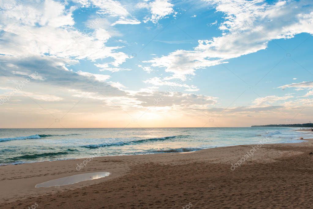 sunset on the coast of the Indian Ocean