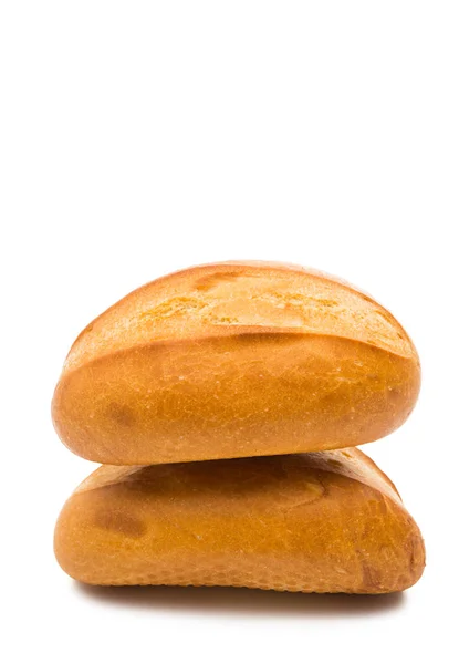 Franse Broodje Geïsoleerd Witte Achtergrond — Stockfoto