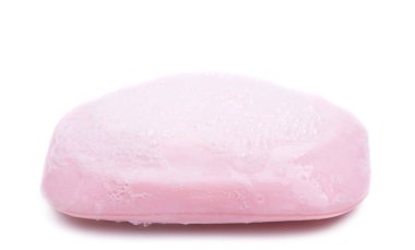 pembe pembe beyaz arka plan üzerinde izole köpük ile