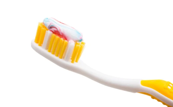 Зубная Щётка Белом Фоне — стоковое фото