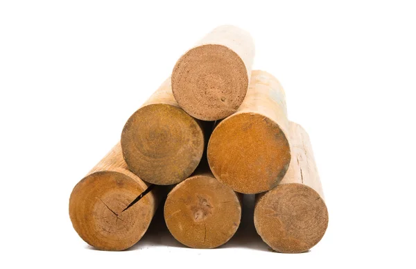 Logs Isolated White Background — Stock Photo, Image