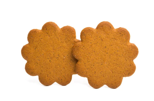 Pepparkakor Cookie Isolerad Vit Bakgrund — Stockfoto