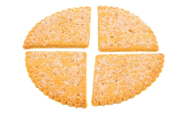 Коричневе Печиво Ізольоване Білому Тлі — стокове фото