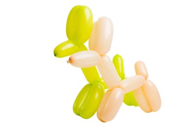 Köpekler beyaz arka plan üzerinde izole balonları