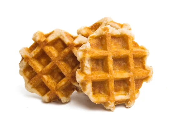 Waffeln Isoliert Auf Weißem Hintergrund — Stockfoto