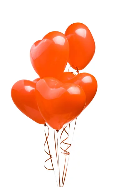 Balony Serce Białym Tle — Zdjęcie stockowe