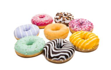 Beyaz arka plan üzerinde izole sır çörek