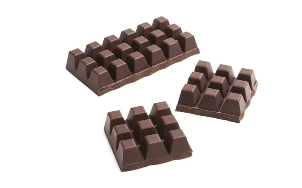 Čokoládová Tyčinka Izolované Bílém Pozadí — Stock fotografie