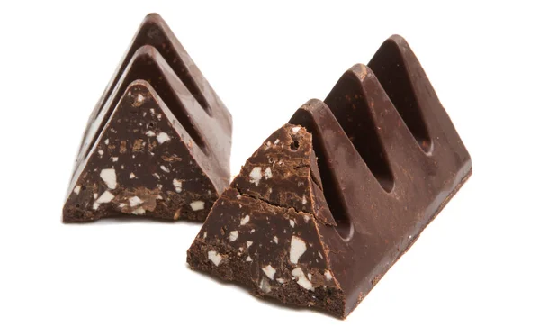 Čokoládová Tyčinka Izolované Bílém Pozadí — Stock fotografie