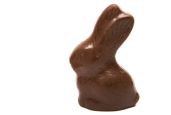 Шоколадный Кролик Белом Фоне — стоковое фото