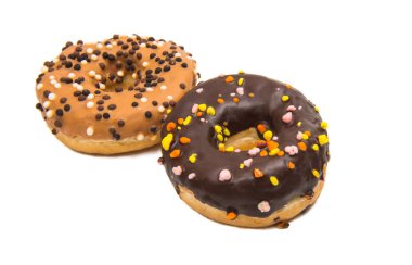 Beyaz arka plan üzerinde izole sır çörek